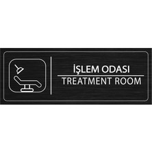 Mayeka İşlem Odası İsimlik Siyah Metal Kapı İsimliği Levhası Yönlendirme Tabelası