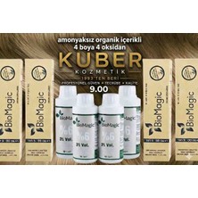 Biomagic 9.00 Sarı Organik Içerikli Amonyaksız Kalıcı Saç Boyası 4boya +4oksidan