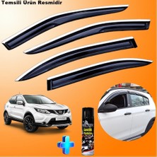 Caraks Qashqai Mügen Cam Rüzgarlığı Abs Nikelaj Krom Cam Rüzgarlığı 2014-2020 + Ebrayn Lastik Parlatıcı