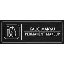 Mayeka Kalıcı Makyaj İsimlik Siyah Metal Kapı İsimliği Levhası Yönlendirme Tabelası