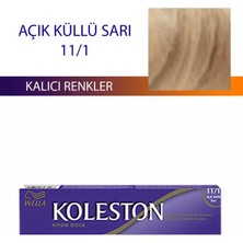 Wella Koleston Açık Küllü Sarı 11/1 Kalıcı Krem Saç Boyası 60 ml Amonyaklı Etkili Renk