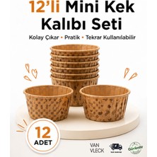 Van Vleck 12’li Yuvarlak Cupcake Kalıbı – Muffin ve Mini Kek Pişirme Için Yapışmaz Fırın Kalıbı Seti