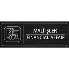 Mayeka Mali İşler İsimlik Siyah Metal Kapı İsimliği Levhası Yönlendirme Tabelası