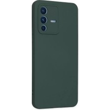 Uravas Store Vivo V23 5g Kılıf Nano Içi Kadife Silikon - Koyu Yeşil
