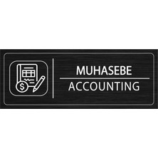 Mayeka Muhasebe İsimlik Siyah Metal Kapı İsimliği Levhası Yönlendirme Tabelası