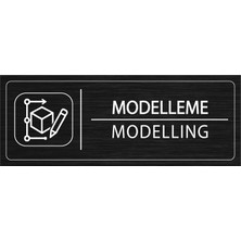 Mayeka Modelleme İsimlik Siyah Metal Kapı İsimliği Levhası Yönlendirme Tabelası
