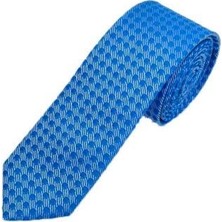 Brianze 5 cm Mavi Desenli Slim Kravat