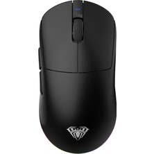 Aula V9 Pro Plus 26000 Dpı PAW3395 Sensör 8000Hz Tri-Mode Kablosuz Oyuncu Mouse Rgb Omron Switch Lightweight E-Spor Gaming Mouse Siyah