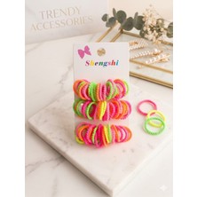 Nati Co Karışık Neon Renklerde Örgü Saç Tokası