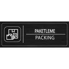 Mayeka Paketleme İsimlik Siyah Metal Kapı İsimliği Levhası Yönlendirme Tabelası