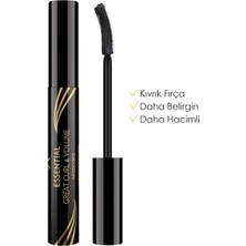 Golden Rose Essential Great Curl And Volume Maskara - Kıvırma Etkili Hacim Veren Plastik Fırça