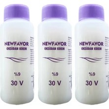 New Favor 3 Adet Oksidan Krem Saç Boya Sıvısı 9'luk 30 Volüme 60 ml