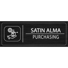 Mayeka Satın Alma İsimlik Siyah Metal Kapı İsimliği Levhası Yönlendirme Tabelası