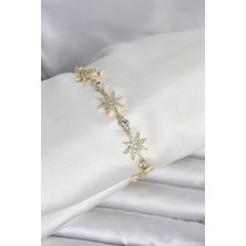 Uravas Store Pirinç Gold Renk Kutup Yıldızı Model Kadın Bileklik