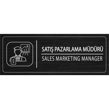 Mayeka Satış Pazarlama Müdürü İsimlik Siyah Metal Kapı İsimliği Levhası Yönlendirme Tabelası