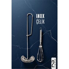 Uravas Store Hsnet Inox Çelik Çırpıcı + Mini Çırpıcı Seti
