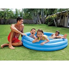 Scntoys Krıstal Mavı HAVUZ147X33 cm Çocuk Havuzu Bebek Havuzu 3 Boğumlu Mavi 147X33 Havuz