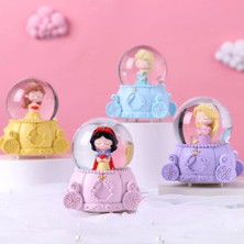 Uravas Store Sevimli Prenses Tasarımlı Işıklı Mini Kar Küresi