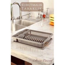 Uravas Store Mey Ithalat® Bulaşık Durulama Sepeti Tabaklık Bulaşık Kurutmalık Kahve Alessi 715438