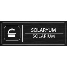 Mayeka Solaryum İsimlik Siyah Metal Kapı İsimliği Levhası Yönlendirme Tabelası