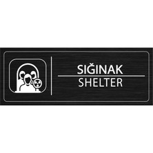 Mayeka Sığınak İsimlik Siyah Metal Kapı İsimliği Levhası Yönlendirme Tabelası