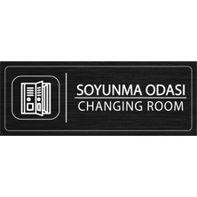 Mayeka Soyunma Odası İsimlik Siyah Metal Kapı İsimliği Levhası Yönlendirme Tabelası