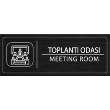 Mayeka Toplantı Odası İsimlik Siyah Metal Kapı İsimliği Levhası Yönlendirme Tabelası