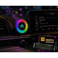 teknokutum Rgb Sese Duyarlı Ritim Animasyonlu Müzik Ekolayzer 22 Ledli Şarjlı Kokulu LED Disk