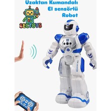 Scntoys Oyuncak Uzaktan Kumandalı ve El Sensörlü Şarjlı LED Işık Moonwalk Akıllı Robot 19 Fonskiyonlu