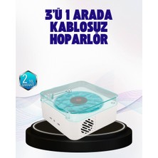 Uravas Store Dekoratif Gece Işıklı Bluetooth Hoparlör – Zaman ve Pil Ekranlı