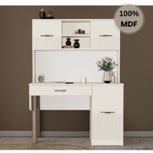 Comiet Menekşe Mdf Kitaplıklı Dolaplı  Çalışma Masası