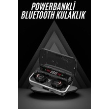 Uravas Store Bluetooth Kulaklık Dijital Şarj Göstergeli Powerbankli Bass Özellikli Kablosuz Kulakiçi 5.1 Mikrofo