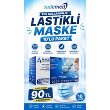 10 Lu Fırsat 3 Katlı Lastikli Maske