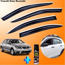 Caraks Seat Toledo Mügen Cam Rüzgarlığı Abs Nikelaj Krom Cam Rüzgarlığı 2013-2020 + Ebrayn Lastik Parlatıcı