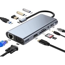 Uravas Store ZR44/A Type-C 11 In 1 Gigabit Hdtv Çevirici