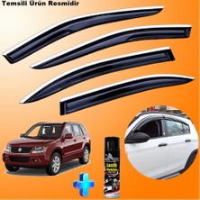 Caraks Vitara Mügen Cam Rüzgarlığı Abs Nikelaj Krom Cam Rüzgarlığı 2006-2012 + Ebrayn Lastik Parlatıcı
