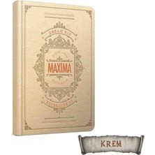 Gıpta Maxıma Iplik Dikişli Yaldızlı Sert Kapak Çizgisiz Defter - 13X21 cm 120 Yp Lastik Kalemlikli Ajanda -  Krem Rengi Kapak ( Fıne Qualıty Paper Products - Dream Bıg - Notebook - Never Gıve Up )