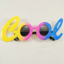 Uravas Store Cool Yazılı Rengarenk Parti Gözlüğü 21X8 cm