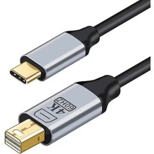 Uravas Store ZR126 Siyah Type-C Mini Dp Çevirici Kablo 1,8 M