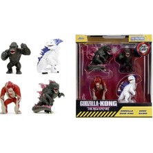 Scntoys Godzılla Kong Skar Kıng Shımo Figür Diecast King Kong Metal Figür 4'lü Godzılla Figür Seti