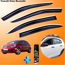 Caraks Kia Rio Hb Mügen Cam Rüzgarlığı Abs Nikelaj Krom Cam Rüzgarlığı 2012-2017 + Ebrayn Lastik Parlatıcı