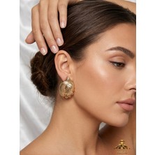 Vulcao Istiridye Plaka Gold Küpe