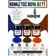 Fabrikone 3'lü Set Premium Parafin Soya Wax Toz Mum Boyası Hobi Seti - 10 cc (Mavi, Kahverengi, Turuncu) BKFAB3MKHT10G