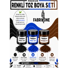 Fabrikone 3'lü Set Premium Parafin Soya Wax Toz Mum Boyası Hobi Seti - 10 cc (Siyah, Mavi, Kahverengi) BKFAB3SMKH10G