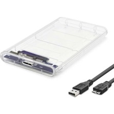 Uravas Store HDD Kutu Usb3.0 Plastik Sata 2.5" Transparent HDX1760
