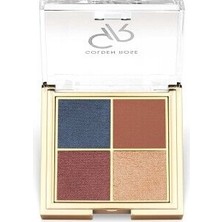 Golden Rose Quattro Eyeshadow Palette - 03 Blue Charm - Dörtlü Far Paleti