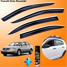 Caraks Vw Passat 3b Mügen Cam Rüzgarlığı Abs Nikelaj Krom Cam Rüzgarlığı 1998-2004 +Ebrayn Lastik Parlatıcı