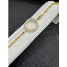 Moda Gümüş Halat Zincirli Çeyrekli Gümüş Bileklik