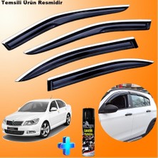 Caraks Octavia A5 Mügen Cam Rüzgarlığı Abs Nikelaj Krom Cam Rüzgarlığı 2005-2012 + Ebrayn Lastik Parlatıcı