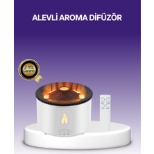 Uravas Store 3D Alev Efektli Hava Nemlendirici – Uzaktan Kumandalı ve 8 Saat Çalışma Süreli